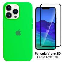 Kit 2em1 Compatível Com iPhone 14 Pro - Capa Capinha Case + Película De Vidro 3D Full Cover