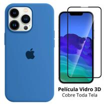 Kit 2em1 Compatível Com iPhone 14 Pro - Capa Capinha Case + Película De Vidro 3D Full Cover - Premium