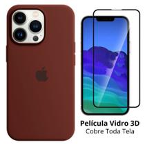 Kit 2em1 Compatível Com iPhone 14 Pro Max - Capa Capinha Case + Película De Vidro 3D Full Cover - Premium