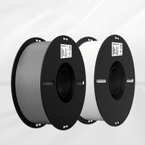 Kit 2Kg Filamentos PLA Creality p/ Impressora 3D Cinza + Branco