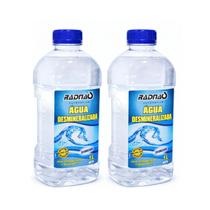 Kit 2L Agua Desmineralizada Radiador e Bateria 1 Litro
