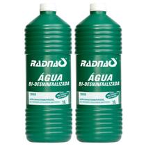 Kit 2L Água Desmineralizada Radnaq Ideal Para Baterias e Radiadores Uso Industrial