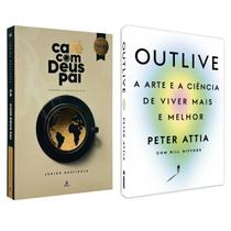 Kit 2livros, Café com Deus Pai + Outlive, A arte e a Ciência de Viver mais e Melhor, Tenho Certeza De Que Este Livro Mudará A Sua Vida