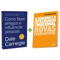 Kit 2livros, Como Fazer Amigos e Influenciar Pessoas + O Cérebro e a Inteligência Emocional, Clássico Sobre como Multiplicar Riqueza - Sextante, Objetiva