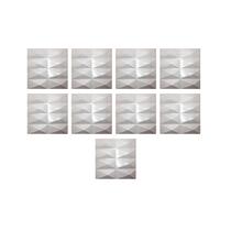 Kit 2m² Revestimento Adesivo 3D Pvc 9 Placas 30x30cm