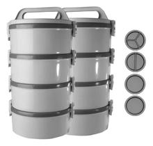Kit 2Marmita Termica Com e Sem Divisoria Kit 4 Peças 1,5L Alça Trava Soprano Kit 2Marmita Termica Com e Sem Divisoria Kit 4 Peças 1,5L Alça Trava Soprano