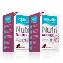 Kit 2Nutri Mulher Multivitamínico Biotina Complexo B Equaliv Kit 2Nutri Mulher Multivitamínico Biotina Complexo B Equaliv