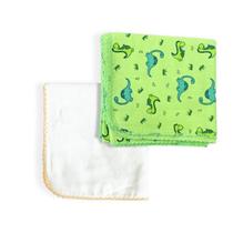 Kit 2Pçs Neutro Cueiro Liso + Cueiro Estampado Bebê Enxoval