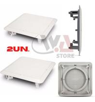 Kit 2Un Arandela de Embutir Quadrada 6 Polegadas Tela de Plástico sem Alto Falante para Gesso Paredes