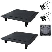 Kit 2un Arandela Quadrada 6 Polegadas Som Ambiente Teto Gesso e Parede Sem Alto Falante - Preta Kit 2un Arandela Quadrada 6 Polegadas Som Ambiente Teto Gesso e Parede Sem Alto Falante - Preta