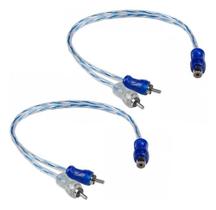 Kit 2un Cabo RCA Y Ouro Blindado Injetado Espiral Módulo Adaptador Amplificador Som Automotivo Caixa PA 2M/1F