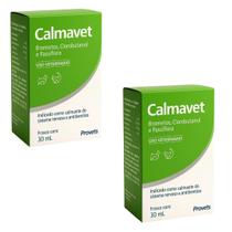 Kit 2un Calmante Natural P/ Cães/Gatos Calmavet 30ml Provets