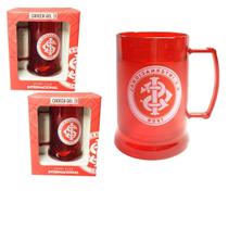 Kit 2Un Caneca Copo Gel 300Ml Vermelho Isolante Térmico