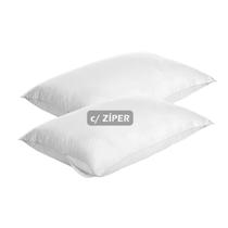 Kit 2un Capa Travesseiro protetor Antiácaro branco com ziper - vida pratika