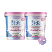 Kit 2un Cera Depilatoria Hidrossoluvel Algodao Doce 1,3kg
