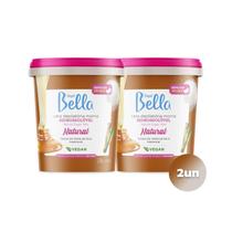 Kit 2un Cera Depilatoria Hidrossoluvel Natural 1,3kg