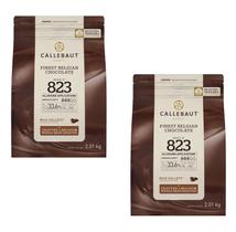 Kit 2un Chocolate Ao Leite 823 Callebaut 33,6% Gotas 2,01kg