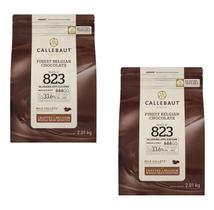 Kit 2Un Chocolate Ao Leite 823 Callebaut 33,6% Gotas 2,01Kg