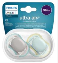 Kit 2un Chupeta Ultra Air 18m+ Menino Philips Avent Azul