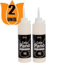 Kit 2un Cola Pano Glitter 100g P/ Tecidos