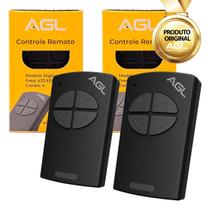 Kit 2un Controle Remoto 4 Teclas 433mhz Tx Digital Key Preto Agl