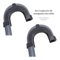 Kit 2Un Curvas Da Mangueira Saida de Agua Compatível Lavadora Electrolux Brastemp