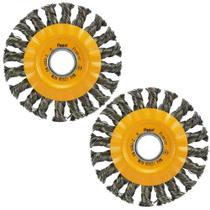 KIT 2un Escova Circular de Aço Trançado 115x13x22,22mm - Pequi KIT 2un Escova Circular de Aço Trançado 115x13x22,22mm - Pequi