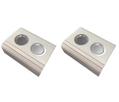 Kit 2un Esteiras Braço De Sofá Com Porta Copos Alumínio Branco.