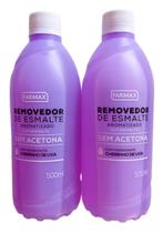 Kit 2un farmax removedor aromatizado 500ml sem acetona