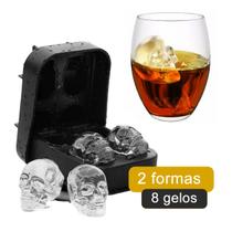 Kit 2un Forma gelo caveira cranio silicone Drinks Bar