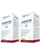 Kit 2un Icosacor 90% De Ômega 3 Epa 30 Cápsulas Biobalance