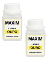 Kit 2Un Limpa Jóias Ouro Puro 18K Platina Maxim 250Ml Grande