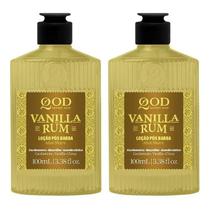 Kit 2un Loção Pós Barba Vanilla Rum QOD - Hidratação e Força Kit 2un Loção Pós Barba Vanilla Rum QOD - Hidratação e Força