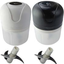 Kit 2Un Mini Multiprocessador Triturador Alho Cebola Legumes Doméstico USB Elétrico