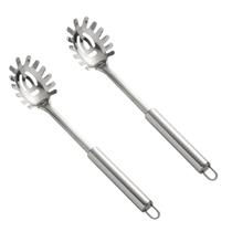 kit 2un Pegador de macarrão aço inox concha colher massas kit 2un Pegador de macarrão aço inox concha colher massas