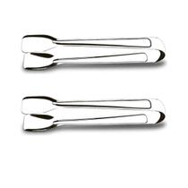 Kit 2un Pegador Universal Pinça Inox 18cm Gelo Salgados Frios
