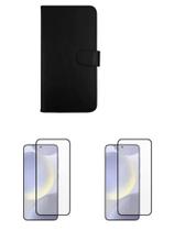 Kit 2UN Película 3D de Vidro + Capa Carteira Flip Para Galaxy S25 Edge Kit 2UN Película 3D de Vidro + Capa Carteira Flip Para Galaxy S25 Edge
