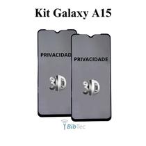 Kit 2UN Película 3D Privacidade de Vidro para Samsung Galaxy A15