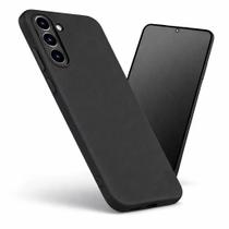 Kit 2UN Película Fosca Privacidade + Capa Aveludada Preta Para Samsung Galaxy A55