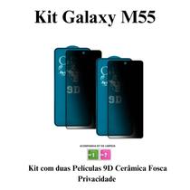 Kit 2UN Película Privacidade Fosca de Cerâmica para Samsung Galaxy M55 5G