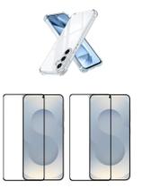 Kit 2UN Películas 3D Vidro + Capa Silicone TPU Para Samsung Galaxy S25 PLUS