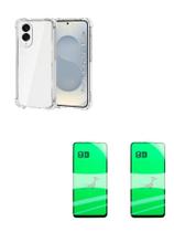 Kit 2UN Películas Cerâmica 9D + Capa Anti Chooque TPU Galaxy S25 edge