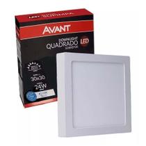 KIT 2un Plafon Led Quadrado Sobrepor 24W Painel Avant KIT 2un Plafon Led Quadrado Sobrepor 24W Painel Avant