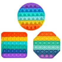 Kit 2un Pop It Fidget Toys Brinquedo Anti Stress Sensorial Colorido
