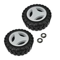 Kit 2un Roda Menor 140mm e Calota e Anel Compatível com Cortador de Grama Tramontina CE35P 79661150