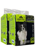 Kit 2un Tapete Higiênico Carvão Ativado Slim 30 Unid 80X60 Prime Pet