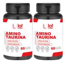 Kit 2un Taurina 1000mg 60 Cápsulas Performance Mental Foco Sem Sabor