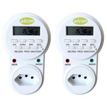Kit 2un Timer Digital Temporizador Bivolt Elcon TE-30