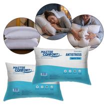 Kit 2un Travesseiro Antistress Original Master Comfort Durabilidade Garantida Suporte Firme 50x70