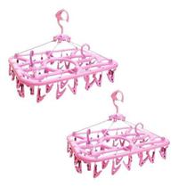 Kit 2Un Varal Multiuso 36 Prendedores Ideal Roupa Intima